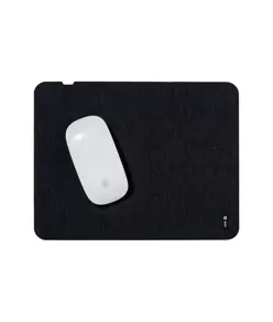 Mousepad e supporto per cellulare in R-PET, con caricabatterie wireless