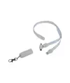 Nastro da collo con moschettone con funzione di cavo di ricarica con prese Micro-USB/Light