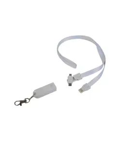 Nastro da collo con moschettone con funzione di cavo di ricarica con prese Micro-USB/Light
