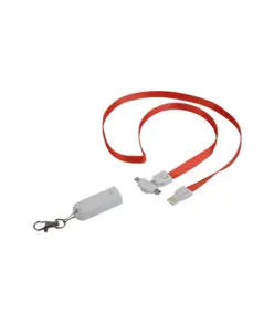 Nastro da collo con moschettone con funzione di cavo di ricarica con prese Micro-USB/Light