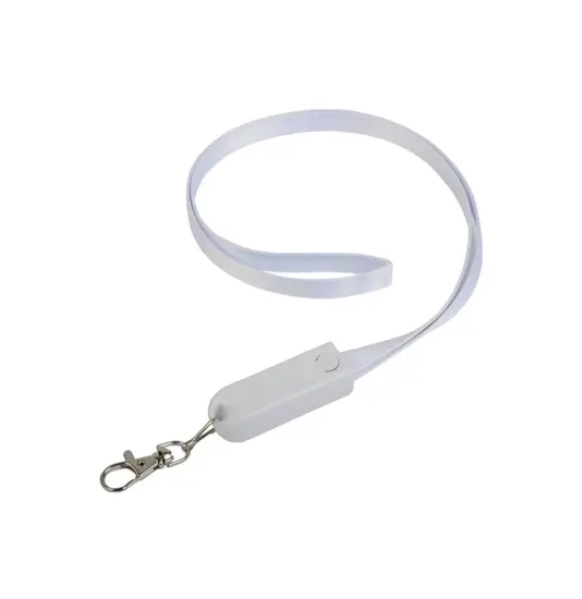 Nastro da collo con moschettone con funzione di cavo di ricarica con prese Micro-USB/Light