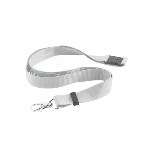 Nastro da collo in R-PET con sgancio di sicurezza (PET riciclato)