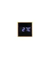 Orologio sveglia e display temperatura a LED bianco, in bambù