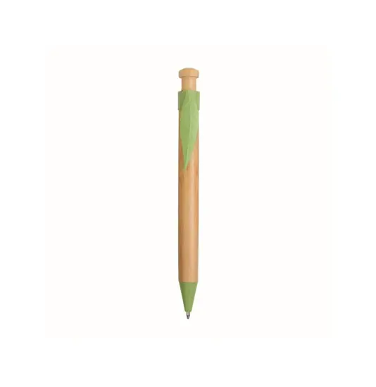 Penna a scatto in bamboo, paglia di grano (50%) e PP (50%)