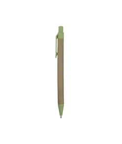 Penna a scatto  in carta riciclata con dettagli  in  paglia di grano (50%) PP (50%)