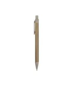 Penna a scatto  in carta riciclata con dettagli  in  paglia di grano (50%) PP (50%)