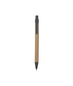 Penna a scatto  in carta riciclata con dettagli  in  paglia di grano (50%) PP (50%)