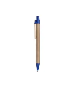 Penna a scatto, in cartoncino, con clip in legno