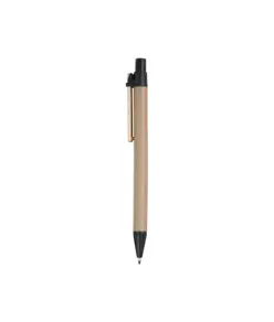 Penna a scatto, in cartoncino, con clip in legno