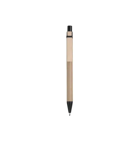 Penna a scatto, in cartoncino, con clip in legno