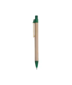 Penna a scatto, in cartoncino, con clip in legno