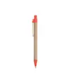 Penna a scatto, in cartoncino, con clip in legno