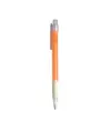 Penna a scatto, in plastica ABS, con impugnatura gommata e clip trasparente