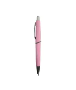 Penna a scatto in plastica ABS, fusto colorato e clip in metallo, refill jumbo
