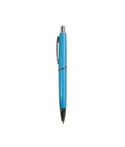 Penna a scatto in plastica ABS, fusto colorato e clip in metallo, refill jumbo