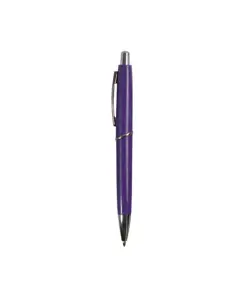Penna a scatto in plastica ABS, fusto colorato e clip in metallo, refill jumbo