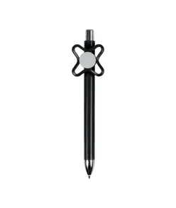 Penna a scatto in plastica colorata con spinner colorato