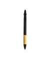 Penna a scatto in plastica con 3 refill, con gommino per touch screen, impugnatura in bamb