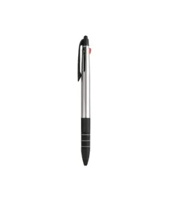 Penna a scatto in plastica con 3 refill dei colori blu, nero e rosso