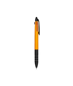 Penna a scatto in plastica con 3 refill dei colori blu, nero e rosso