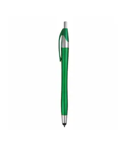 Penna a scatto in plastica con gommino per touch screen