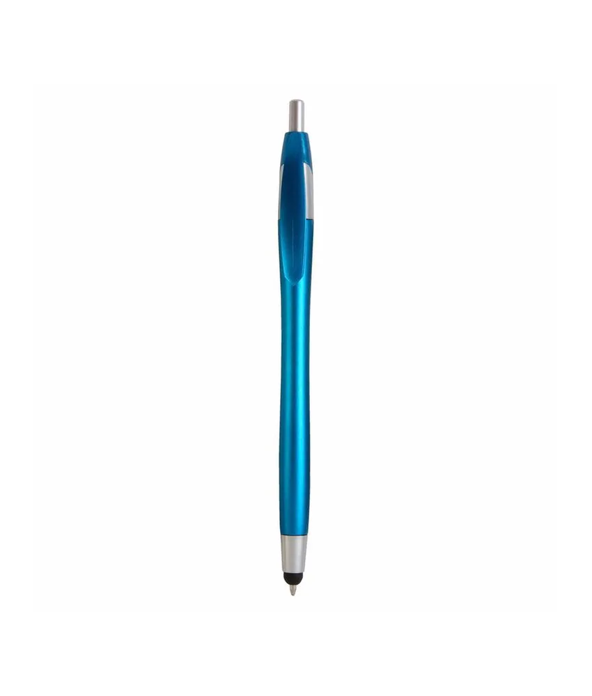 50 pezzi Penna a scatto in plastica con gommino per touch screen