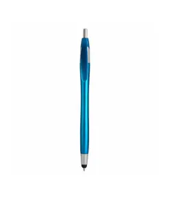 Penna a scatto in plastica con gommino per touch screen