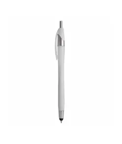 Penna a scatto in plastica con gommino per touch screen