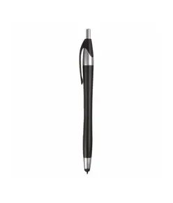 Penna a scatto in plastica con gommino per touch screen