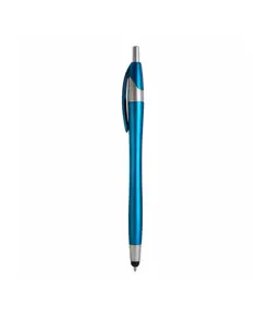 Penna a scatto in plastica con gommino per touch screen