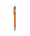 Penna a scatto in plastica con gommino per touch screen