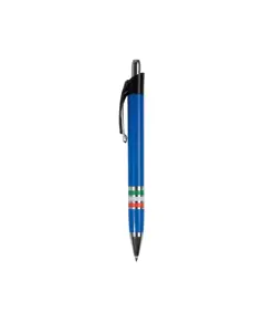 Penna a scatto in plastica con impugnatura tricolore (Italia, Francia, Spagna)