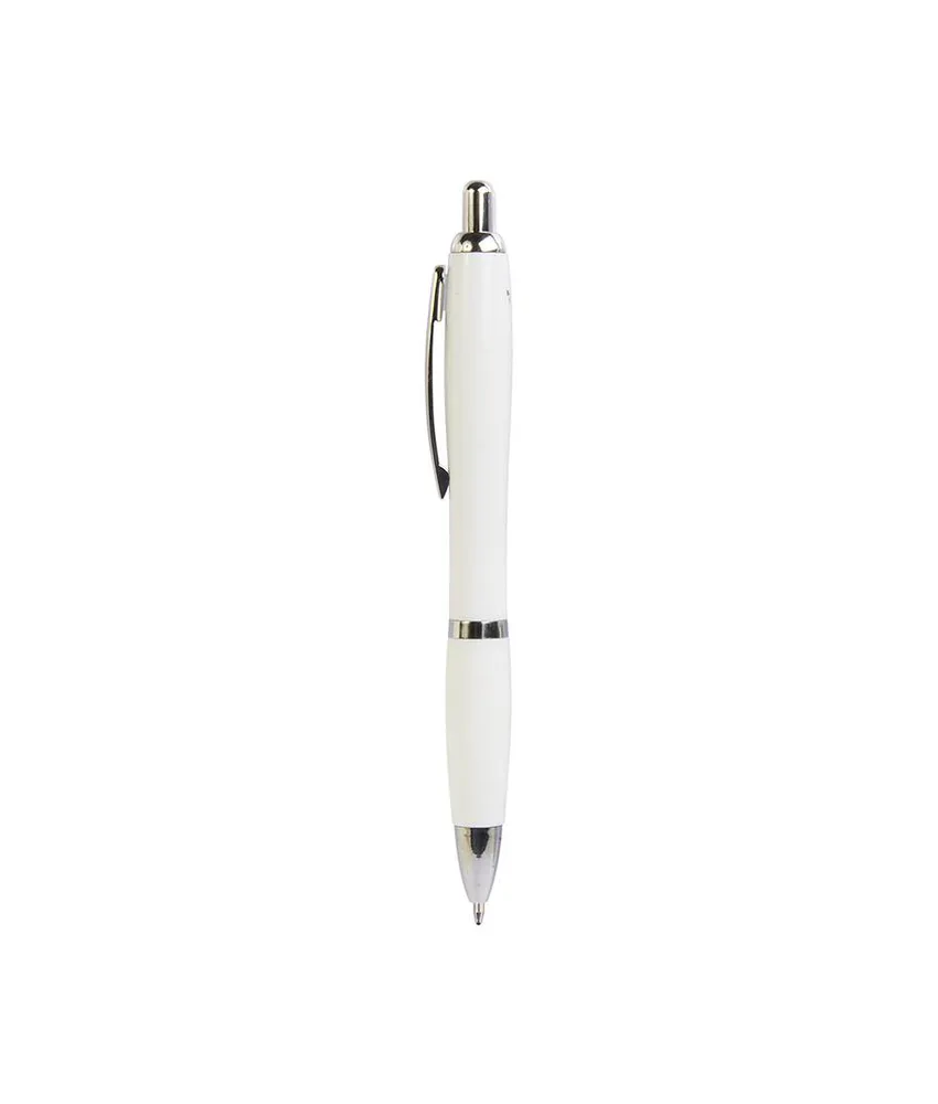100 pezzi Penna a sfera in ABS con fusto antibatterico.Clip in metallo. ISO 22196.