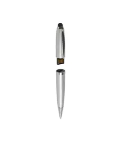 Penna a sfera in plastica inchiostro nero con chiavetta USB 4 Gb e touch screen
