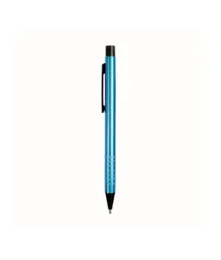 Penna in alluminio con clip nera in metallo