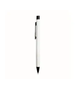 Penna in alluminio con clip nera in metallo