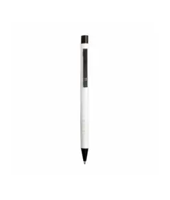 Penna in alluminio con clip nera in metallo