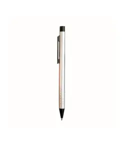 Penna in alluminio con clip nera in metallo