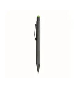 Penna  in alluminio. Il logo inciso a laser diventa dello stesso colore del touch screen.