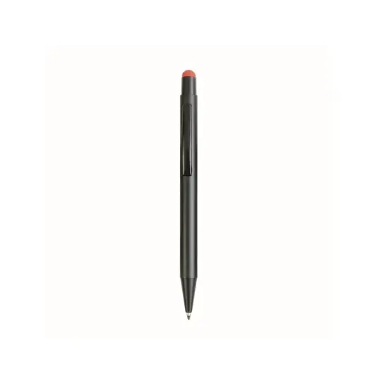 Penna  in alluminio. Il logo inciso a laser diventa dello stesso colore del touch screen.