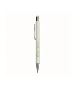Penna  in alluminio. Il logo inciso a laser diventa dello stesso colore del touch screen.
