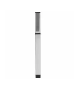 Penna in plastica piatta gommata con clip piatta in metallo e cappuccio