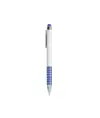 Penna twist con fusto bianco in plastica e impugnatura colorata in alluminio
