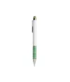 Penna twist con fusto bianco in plastica e impugnatura colorata in alluminio
