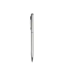 Penna twist con fusto e clip in metallo, con gommino per toch screen in tinta