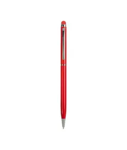 Penna twist con fusto e clip in metallo, con gommino per toch screen in tinta