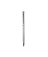 Penna twist con fusto e clip in metallo, con gommino per toch screen in tinta