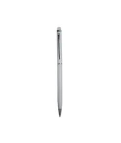 Penna twist con fusto e clip in metallo, con gommino per toch screen in tinta
