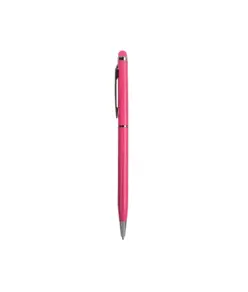 Penna twist con fusto e clip in metallo, con gommino per toch screen in tinta