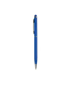 Penna twist con fusto e clip in metallo, con gommino per toch screen in tinta